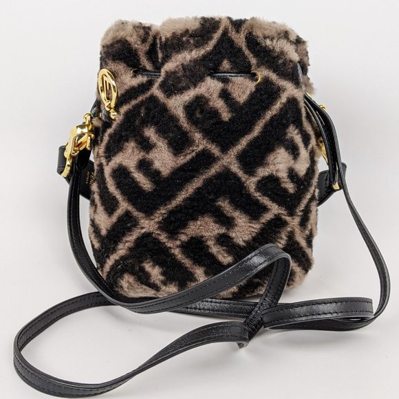 SOLD Fendi Mini Shearling Mon Tresor Bucket Bag - Picture 2 of 8